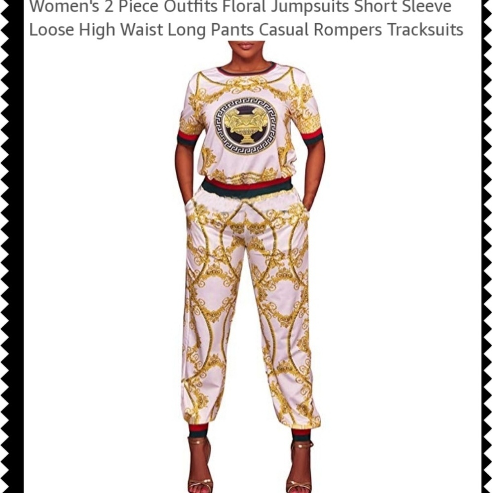 2 pieces of jumpsuits short sleeve